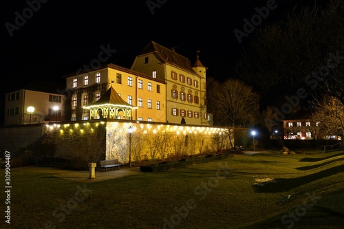 Treuchtlingen - Schloss in der Nacht - Weihnachten 2019