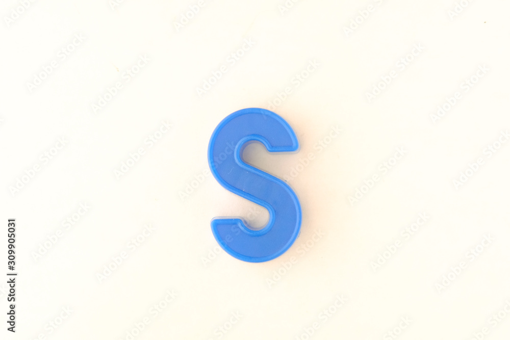 Isolated colorful letter over white background Isolated colorful letter over white background