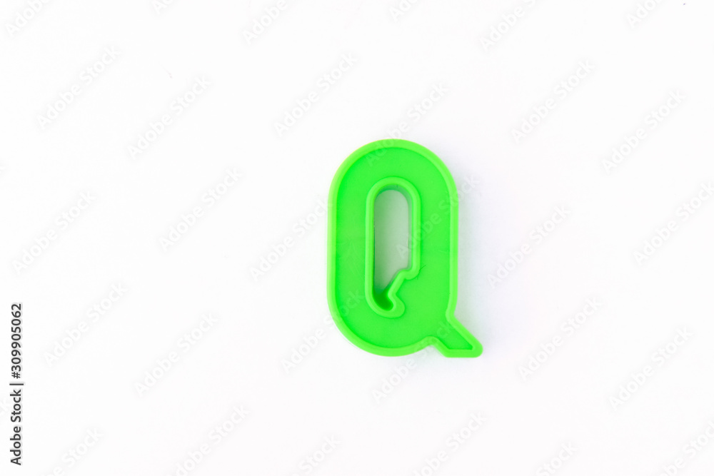 Isolated colorful letter over white background Isolated colorful letter over white background