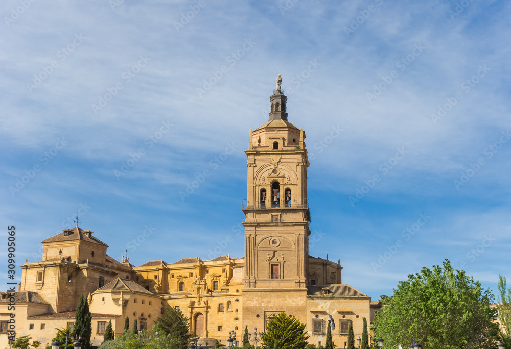 Historic cathedral in the center of Guadix, Spain