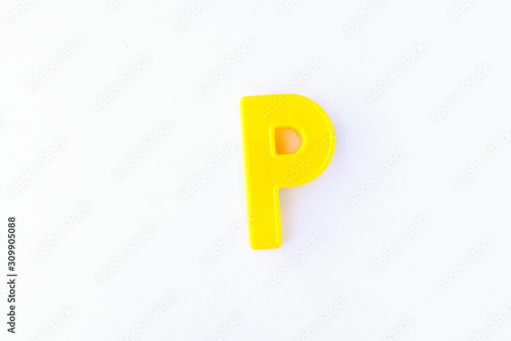 Isolated colorful letter over white background Isolated colorful letter over white background