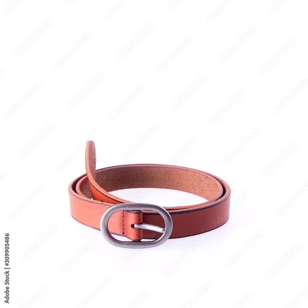 belt or brown colour belts on a background new.