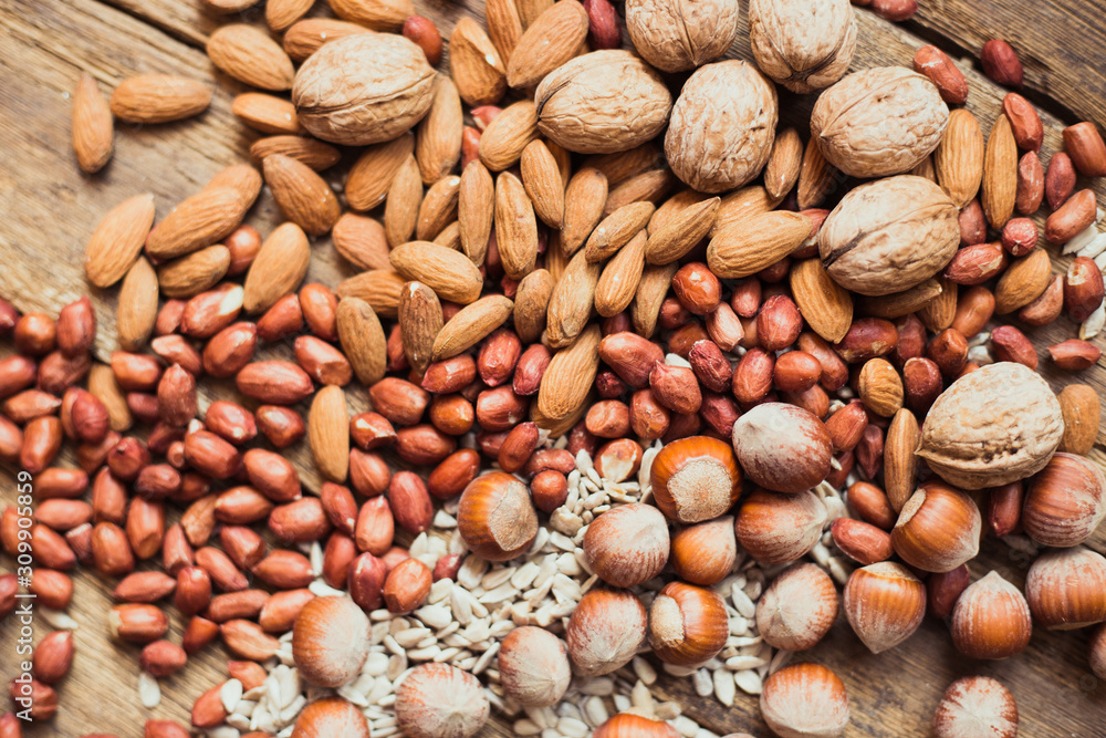 Mix of nuts Almonds, walnuts, peanuts, hazelnuts , sunflower seeds