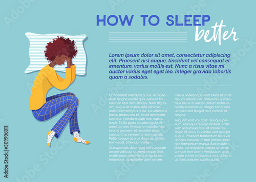 How to sleep better banner vector template