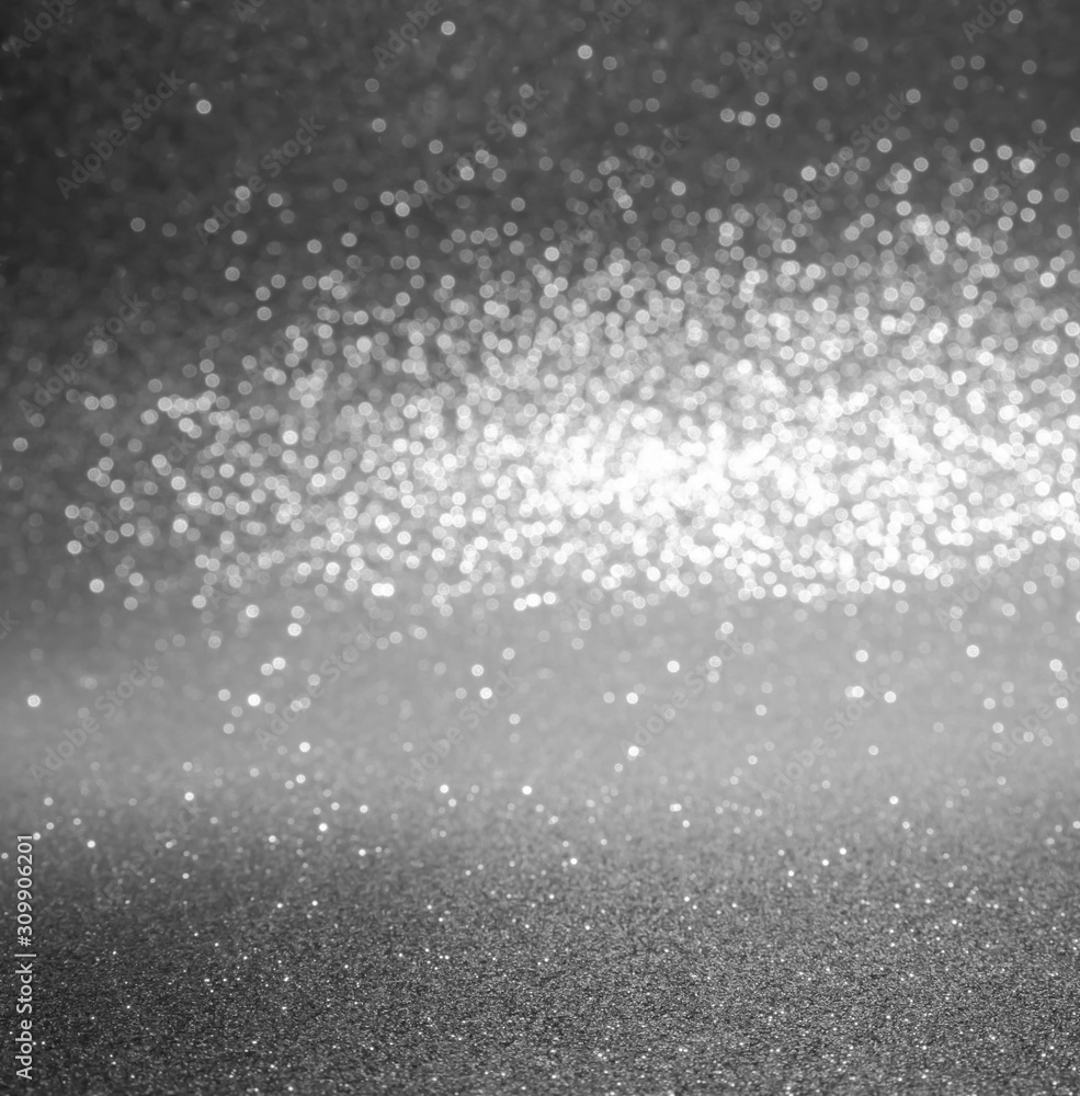 Obraz premium white and silver bokeh abstract background