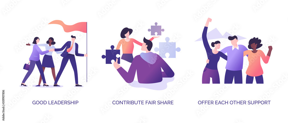 Teamwork Spot Illustration. Set 3 Teamwork Spot Illustration. Set 3