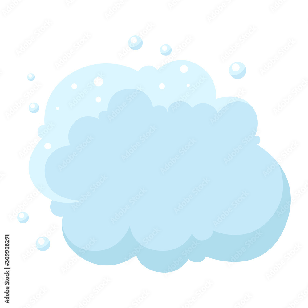 Illustration of cloud of foam or dust.