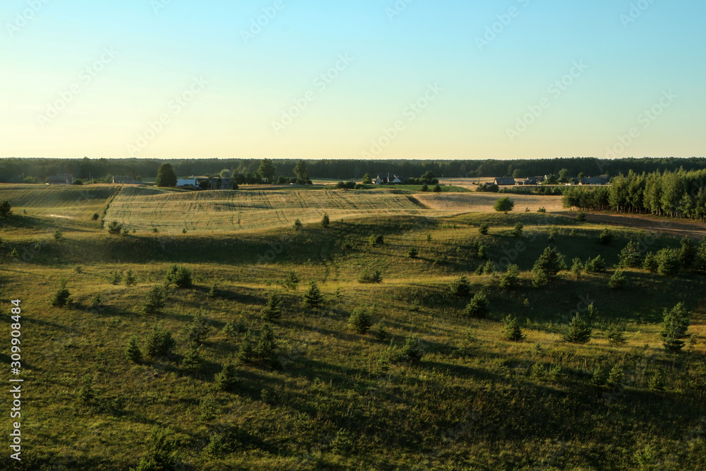 The picture from the Lithuanian countryside taken from the Snaigynas-Veisiejai Observation Tower. 