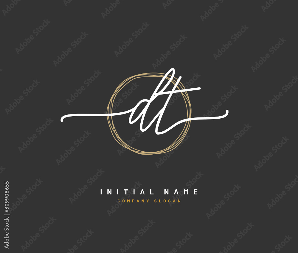 D T DT Beauty vector initial logo, handwriting logo of initial signature, wedding, fashion, jewerly, boutique, floral and botanical with creative template for any company or business. D T DT Beauty vector initial logo, handwriting logo of initial signature, wedding, fashion, jewerly, boutique, floral and botanical with creative template for any company or business.