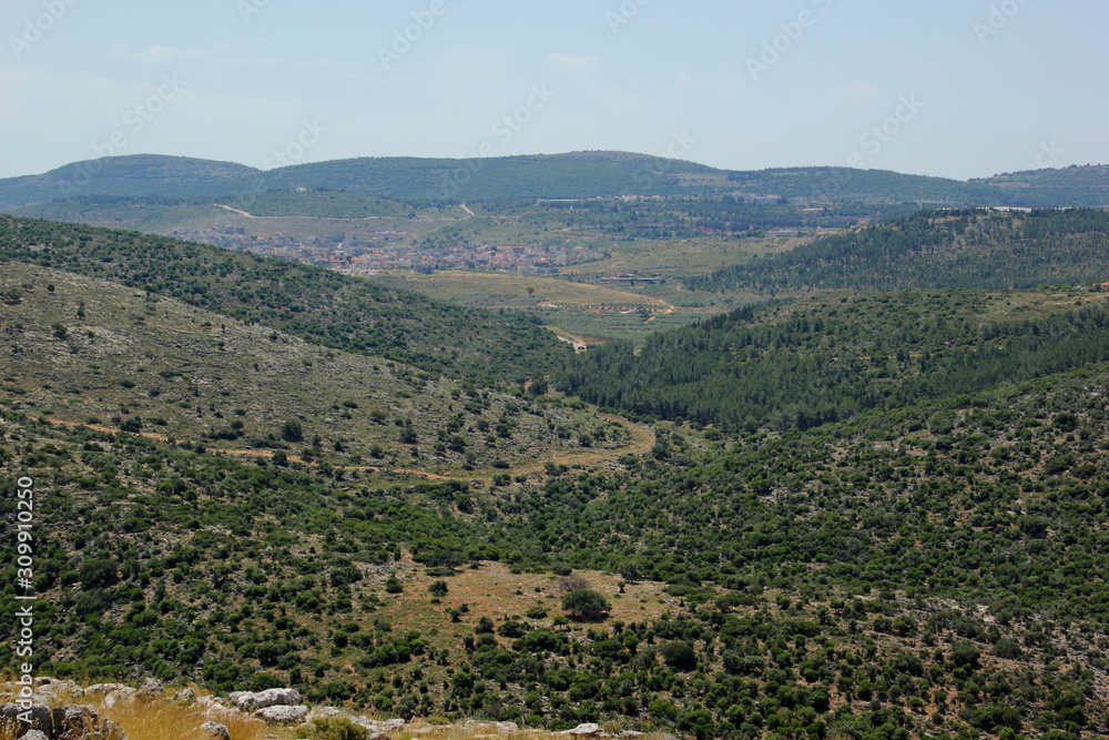 view of galillea mountains