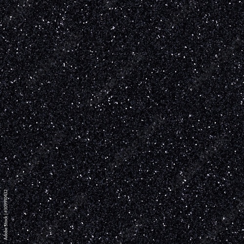 Elegant dark gray, black glitter, sparkle confetti texture. Christmas  abstract background, seamless pattern. Stock Photo