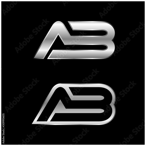 AB letter Type Logo Design. AB Logo vector Template.