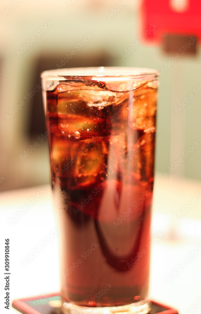 cola grass on the table with blurr background cola grass on the table with blurr background