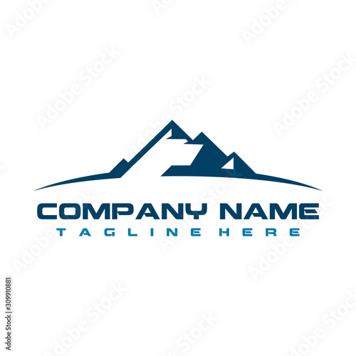 Logo sample with mountain and snow head