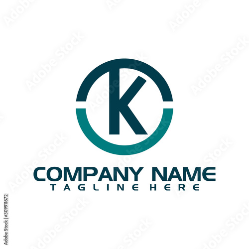 Free Download K Dots Logo Design Template. Hexagon K Icon. - GFXLoad
