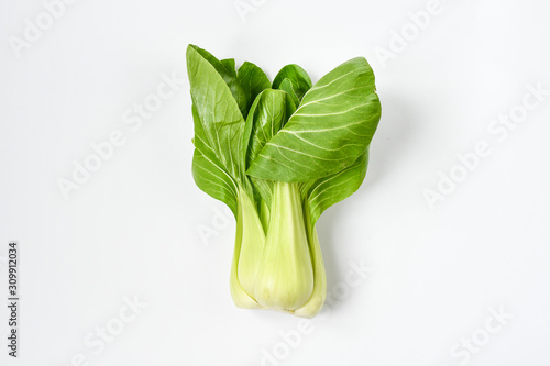 Bok choy or Pak Choi or сhinese cabbage isolated on the white background 