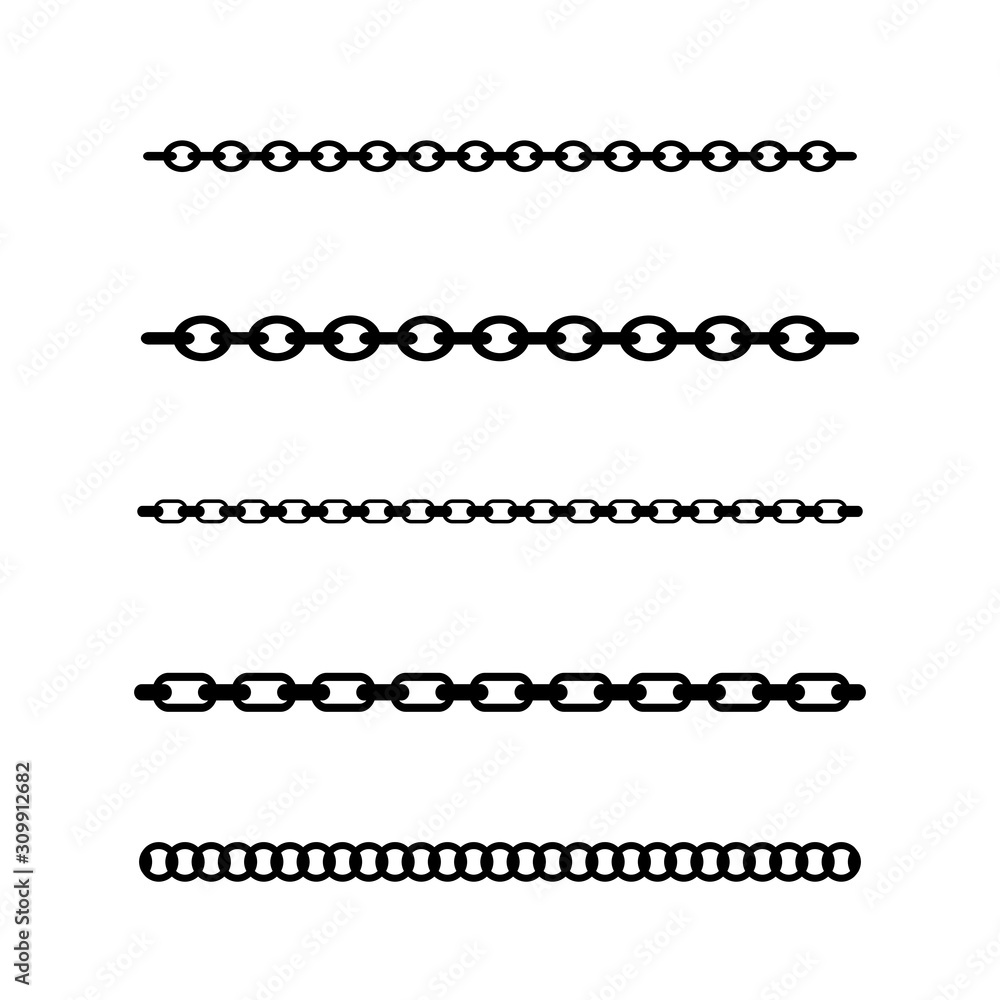 Chain line icon, brushes included Chain line icon, brushes included