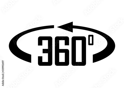 360 degree view vector icon
