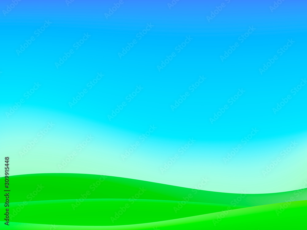 Green meadow background. Vector stock  illustration for poster or banner.