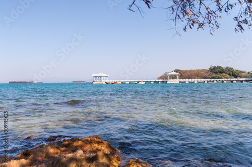 Asdang bridge is the landmark of Sichang island, Thailand.