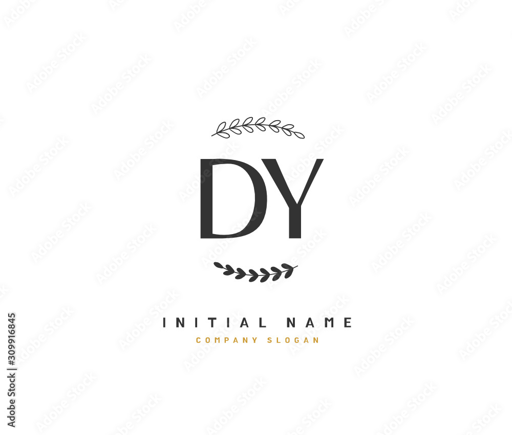 D Y DY Beauty vector initial logo, handwriting logo of initial signature, wedding, fashion, jewerly, boutique, floral and botanical with creative template for any company or business. D Y DY Beauty vector initial logo, handwriting logo of initial signature, wedding, fashion, jewerly, boutique, floral and botanical with creative template for any company or business.
