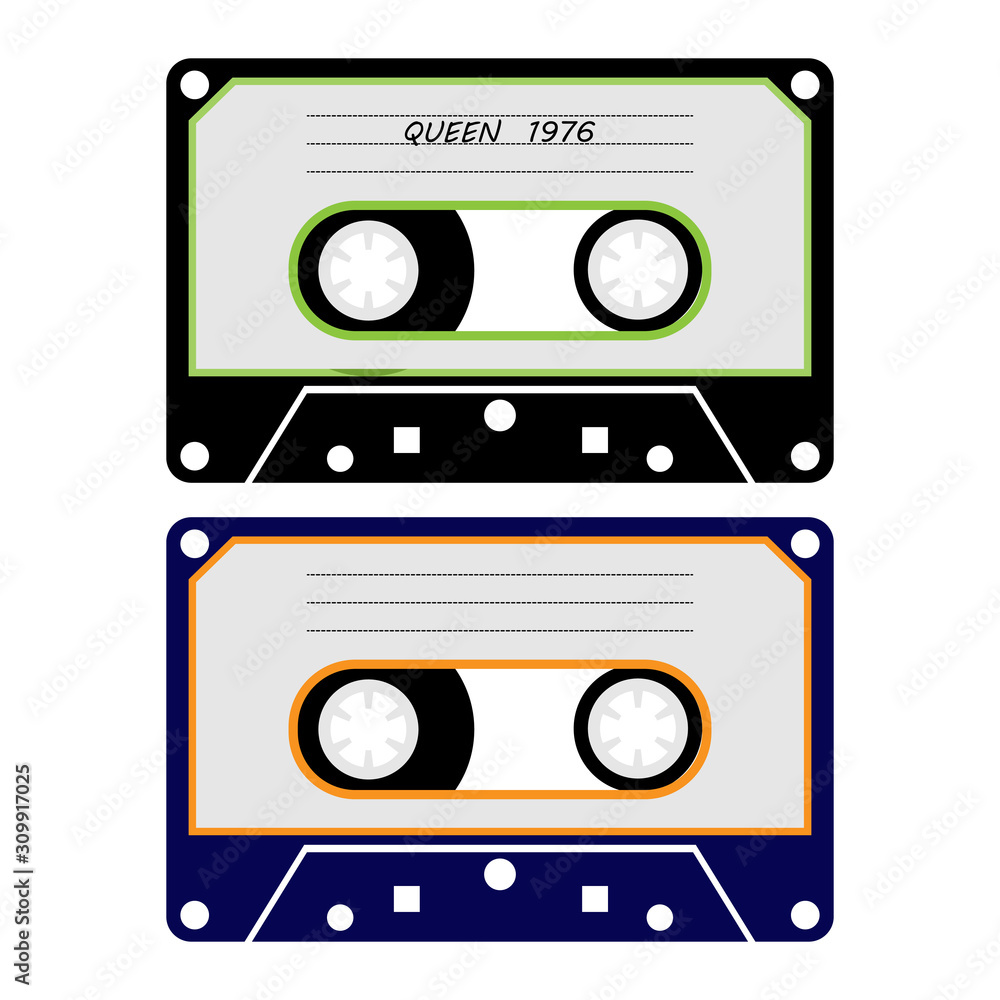 Obraz premium two audio cassettes