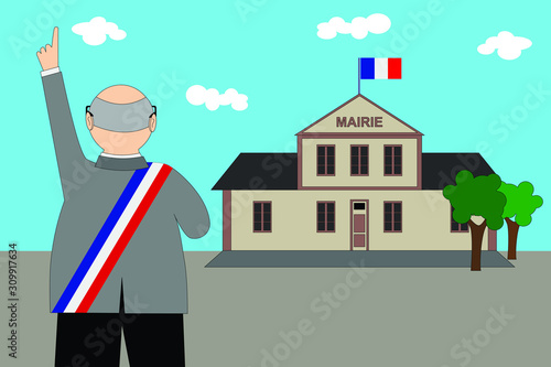 French municipal elections 2020. Illustration