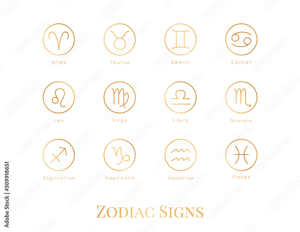 Illustration zodiac sign. - obrazy, fototapety, plakaty 