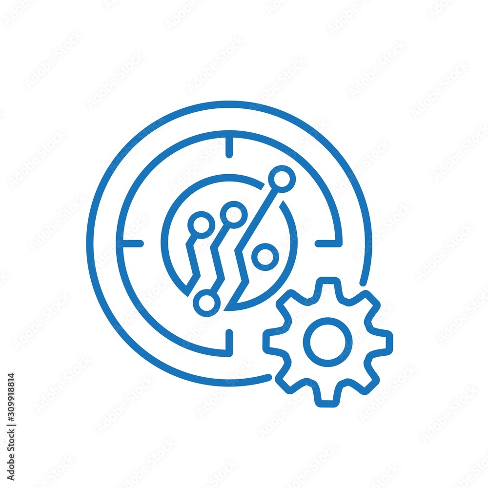 Complementary resources, technologies. Vector linear icon on a white background. Complementary resources, technologies. Vector linear icon on a white background.