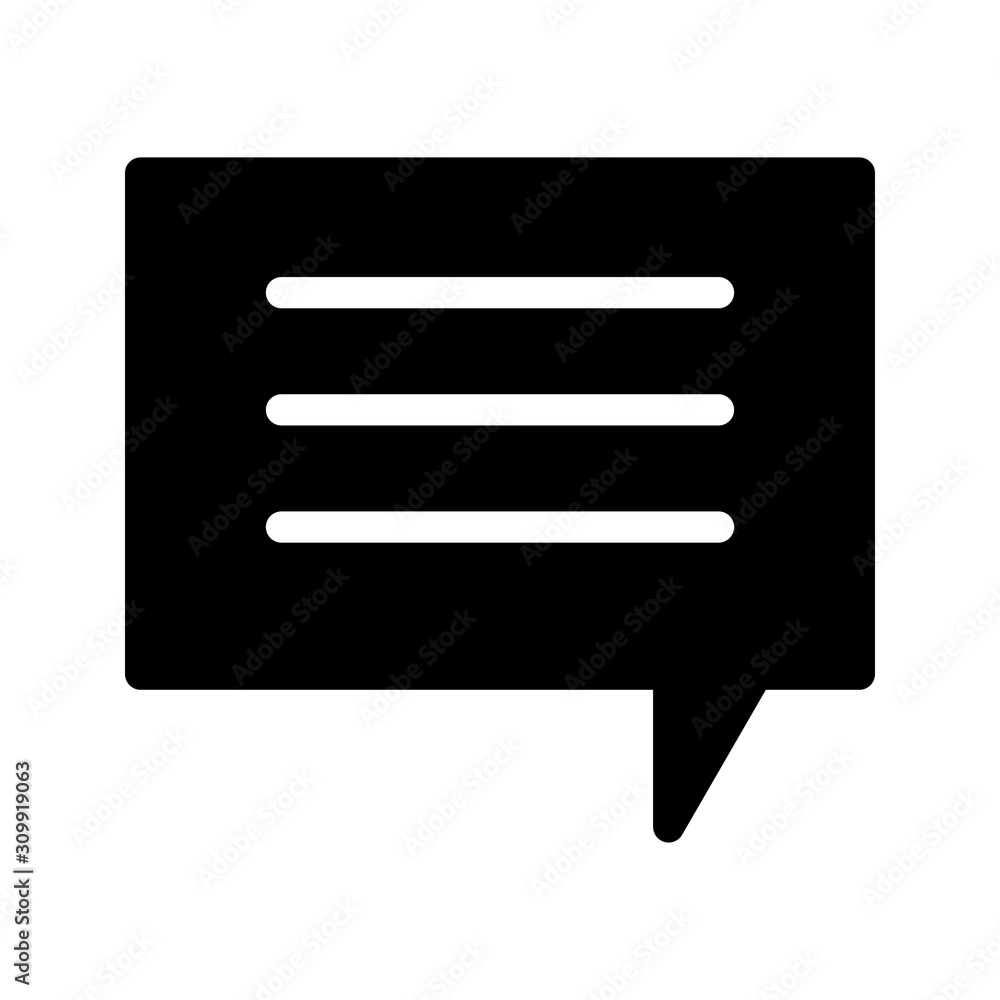 Message icon isolated on background Message icon isolated on background