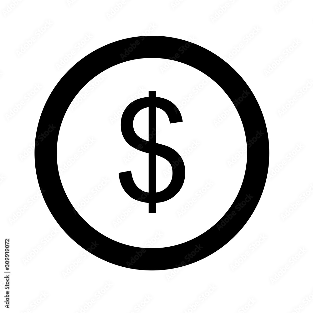 Coin icon isolated on background Coin icon isolated on background