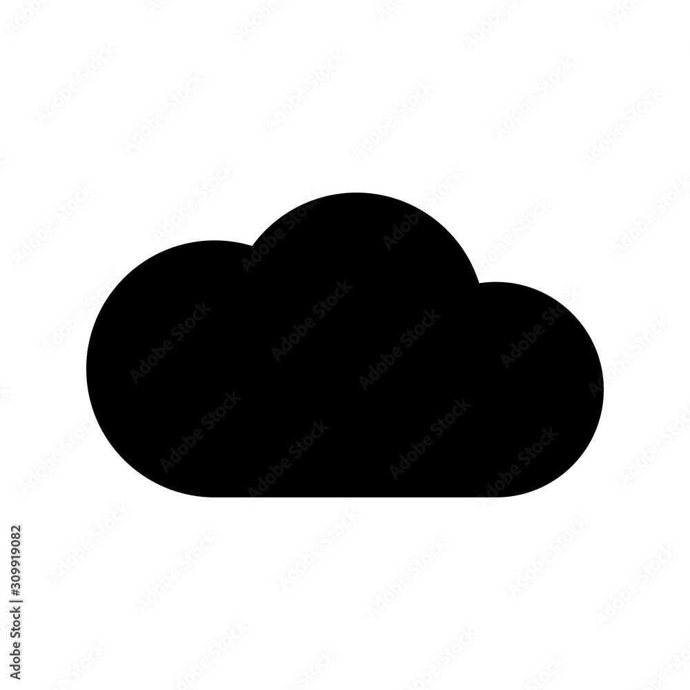 Cloud icon isolated on background Cloud icon isolated on background