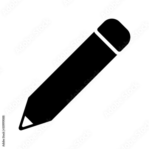 Pencil icon isolated on background