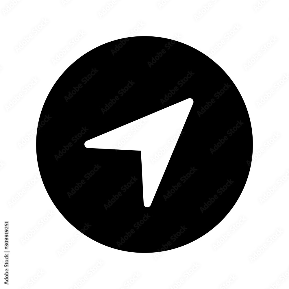 Navigation icon isolated on background Navigation icon isolated on background