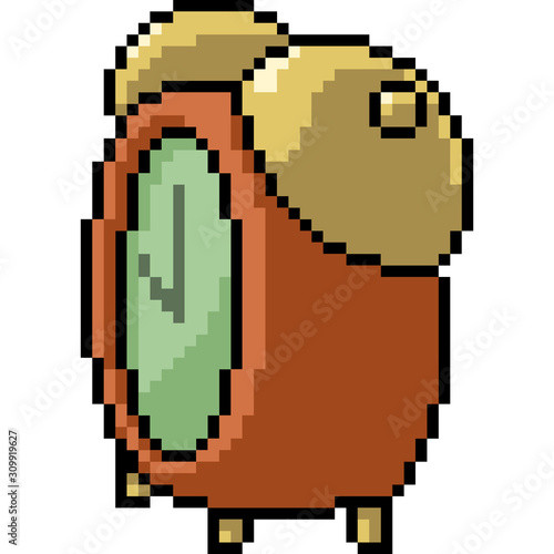 vector pixel art alarm