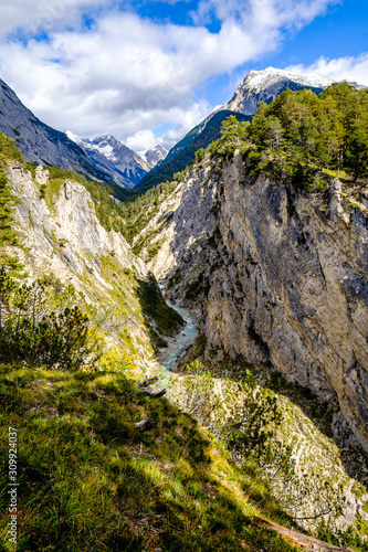 gleirschklamm gorge near scharnitz in austria photo