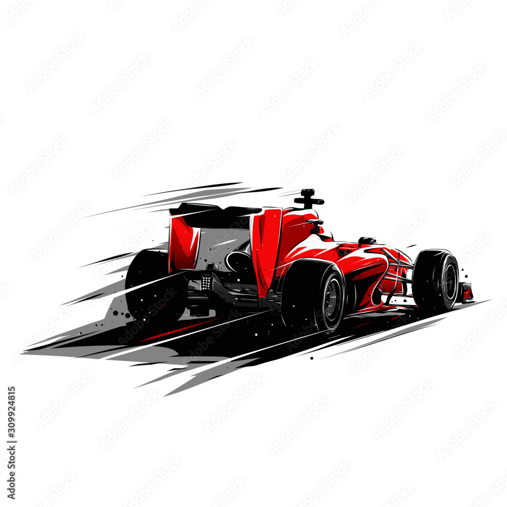 red sports car F1