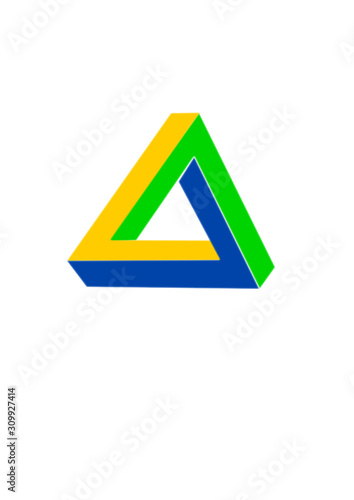 Triangle 3D 3 Colours