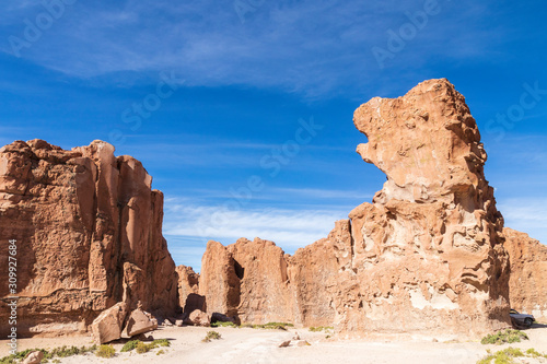 Eroded rocks at Italia Perdida in Bolivia.