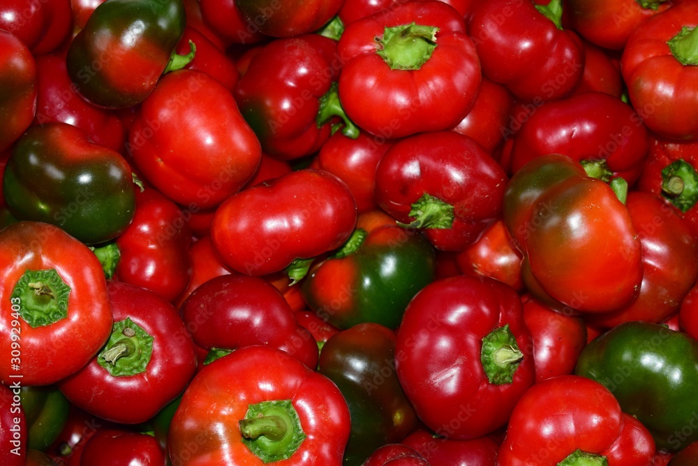 red and yellow peppers red and yellow peppers