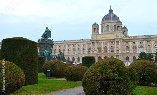 Famous Museumsquartier in Vienna, Austria. City skyline