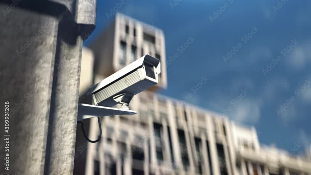 Video surveillance in public places, security camera monitoring