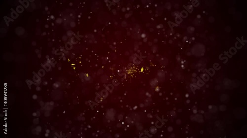 Invitation Colorful text appears on shiny bokeh background and glitter particles for celebration,greetings,festival,business