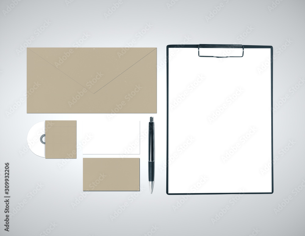 Office desk table with object Office desk table with object