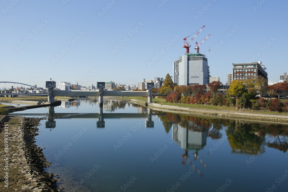岡山の旭川 岡山の旭川