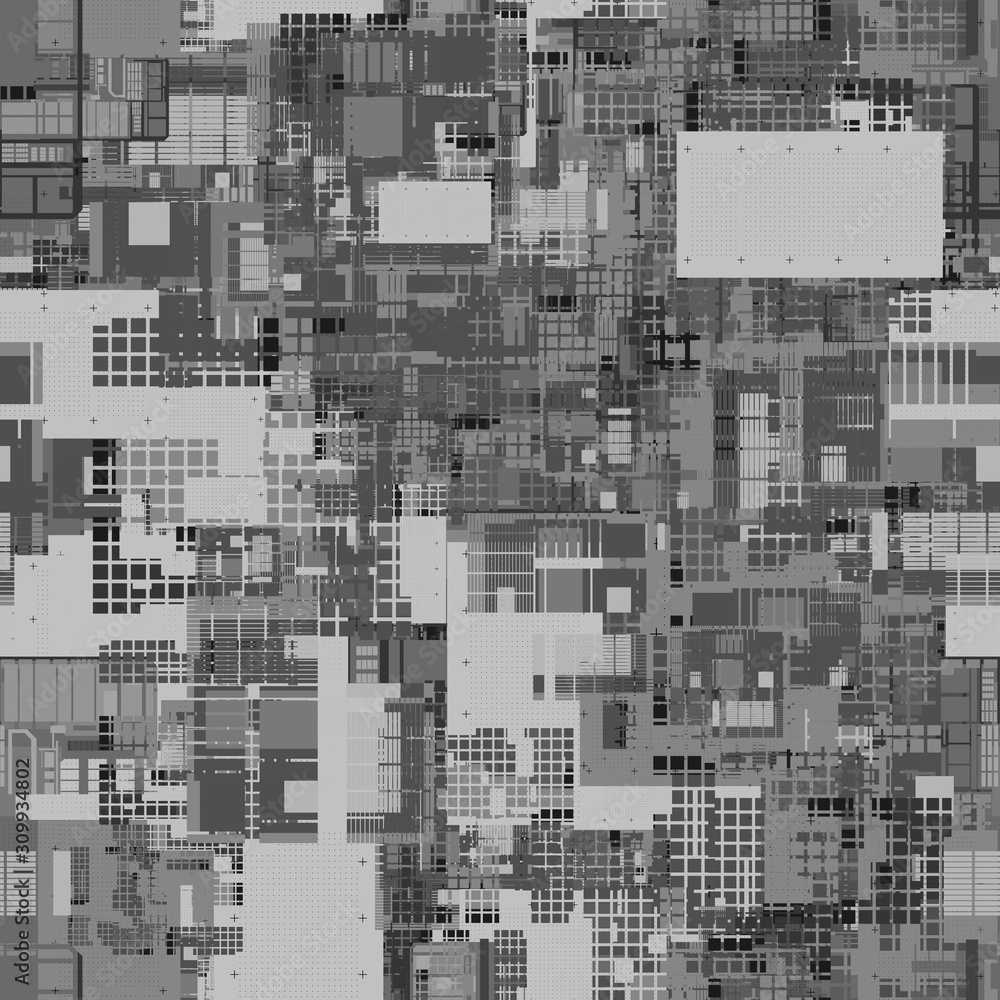8K greyscale tech city cyberpunk displacement map texture for 3d ...