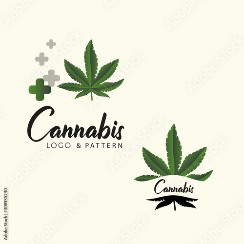 Marijuana, Cannabis icons. Set of medical marijuana icons. Drug consumption.