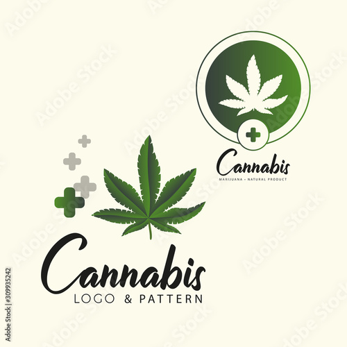 Marijuana, Cannabis icons. Set of medical marijuana icons. Drug consumption.