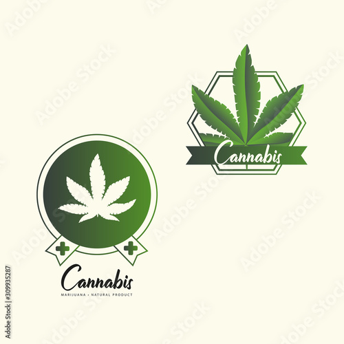 Marijuana, Cannabis icons. Set of medical marijuana icons. Drug consumption.