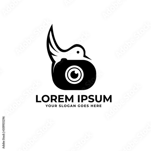 Creative and modern wildlife photography logo design template vector eps